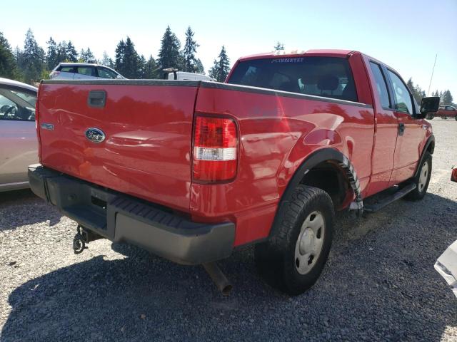 1FTPX14505NA09278 - 2005 FORD F-150 RED photo 4