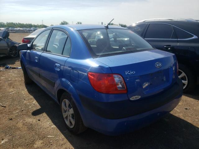 KNADE123X86377229 - 2008 KIA RIO BASE BLUE photo 3