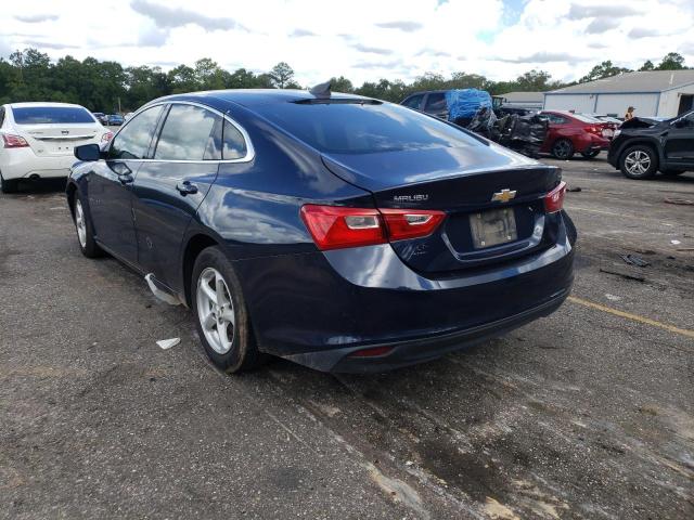 1G1ZB5STXGF343419 - 2016 CHEVROLET MALIBU LS BLUE photo 3