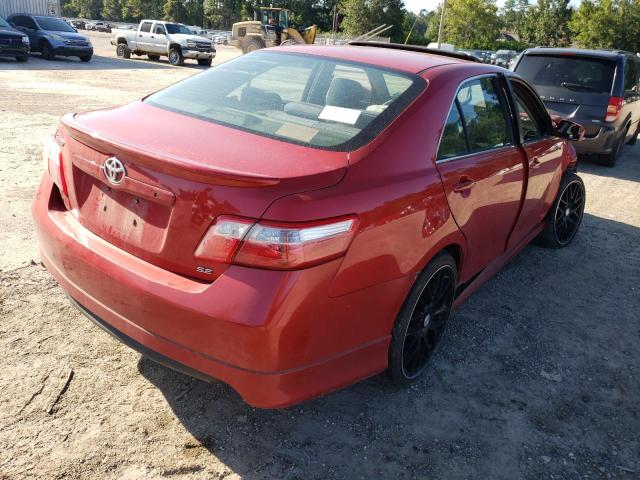4T1BE46K58U262901 - 2008 TOYOTA CAMRY CE RED photo 4