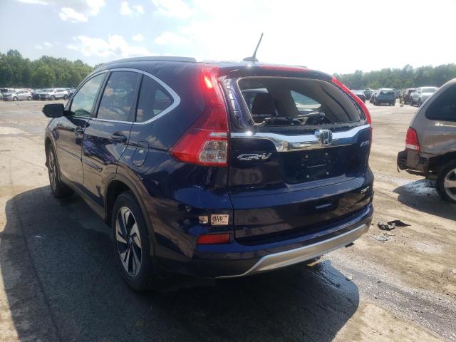 5J6RM4H94GL079469 - 2016 HONDA CR-V TOURI BLUE photo 3