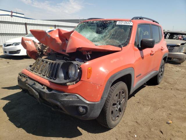 ZACCJBAB6JPJ23641 - 2018 JEEP RENEGADE S ORANGE photo 2