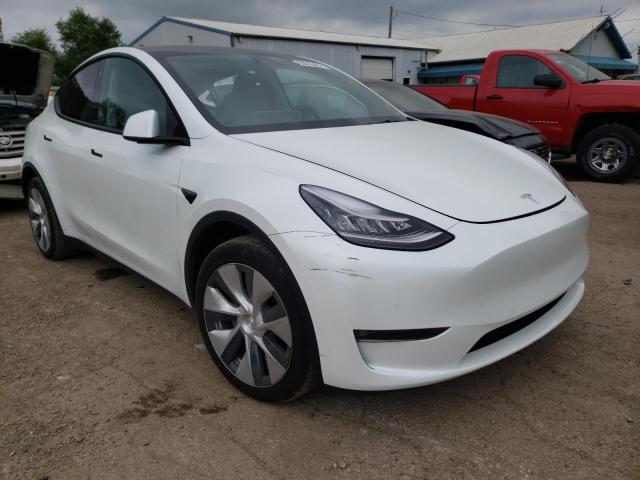 5YJYGDEE3MF106069 - 2021 TESLA MODEL Y Blanc photo 1