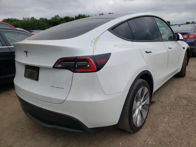 5YJYGDEE3MF106069 - 2021 TESLA MODEL Y WHITE photo 4