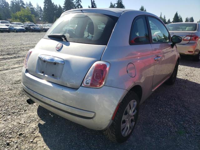 3C3CFFAR3CT366221 - 2012 FIAT 500 POP SILVER photo 4