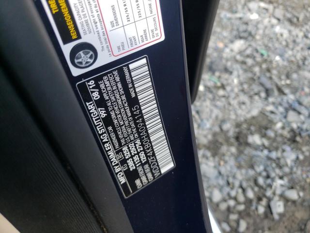 WDDZF4KB0HA094145 - 2017 MERCEDES-BENZ E 300 4MAT BLUE photo 10