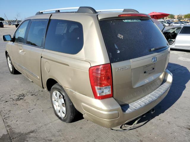 KNDMC233976024993 - 2007 HYUNDAI ENTOURAGE TAN photo 3