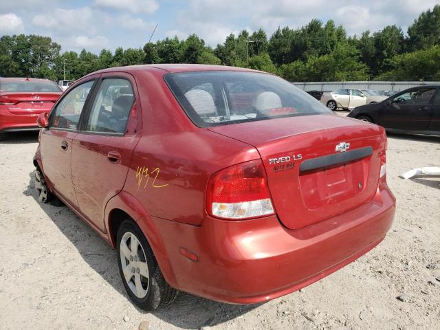 KL1TD56606B642846 - 2006 CHEVROLET AVEO BASE RED photo 3