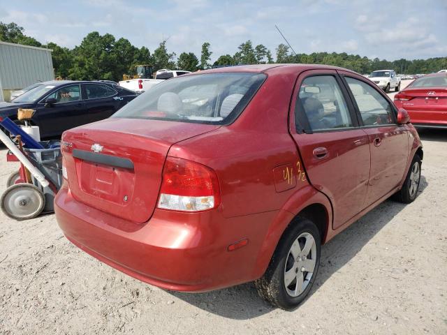 KL1TD56606B642846 - 2006 CHEVROLET AVEO BASE RED photo 4