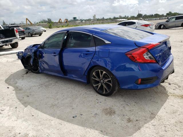 2HGFC2F8XKH583106 - 2019 HONDA CIVIC SPOR 蓝色 照片 3