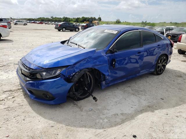 2HGFC2F8XKH583106 - 2019 HONDA CIVIC SPOR 蓝色 照片 9