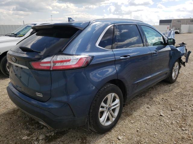 2FMPK3J91KBB91352 - 2019 FORD EDGE SEL BLUE photo 4