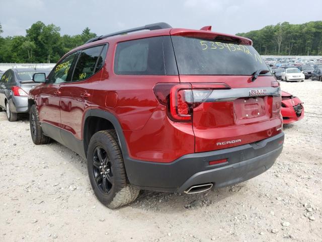 1GKKNLLS5NZ109599 - 2022 GMC ACADIA AT4 RED photo 3