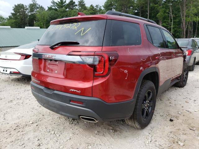 1GKKNLLS5NZ109599 - 2022 GMC ACADIA AT4 RED photo 4