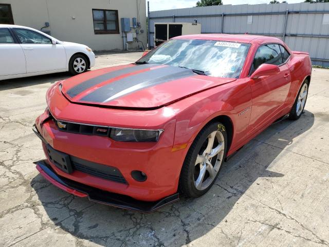 2G1FF1E30F9147671 - 2015 CHEVROLET CAMARO LT RED photo 2