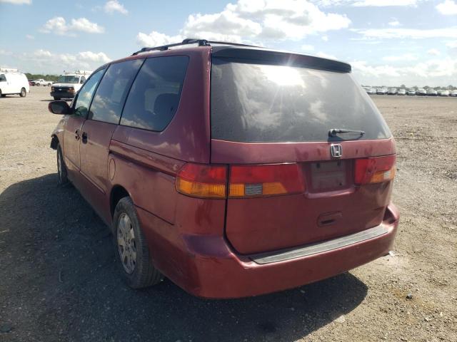 5FNRL18633B124587 - 2003 HONDA ODYSSEY EX MAROON photo 3