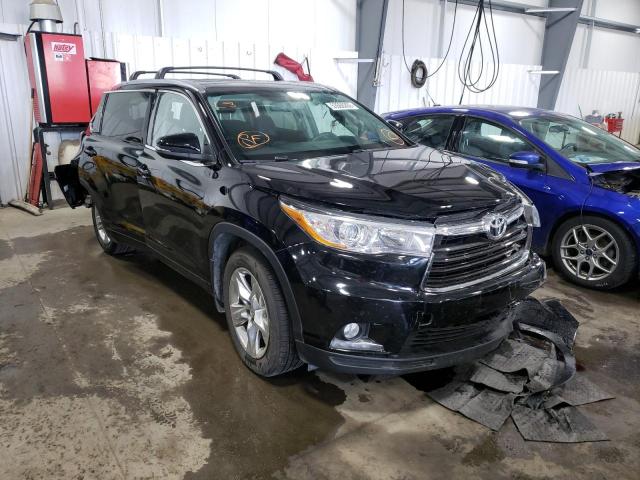 5TDDKRFH2FS140165 - 2015 TOYOTA HIGHLANDER BLACK photo 1