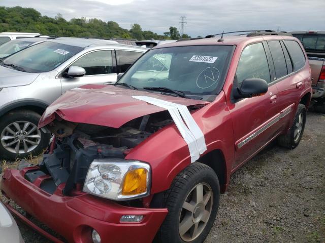 1GKDT13S342152221 - 2004 GMC ENVOY RED photo 2