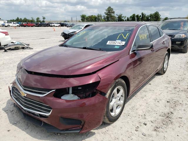 1G1ZB5ST9GF314588 - 2016 CHEVROLET MALIBU LS MAROON photo 2