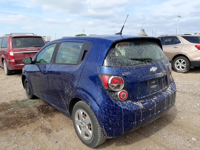 1G1JB6SH5D4106889 - 2013 CHEVROLET SONIC BLUE photo 3