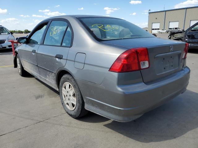 1HGES16365L011213 - 2005 HONDA CIVIC DX V GRAY photo 3