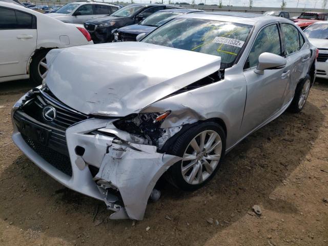 JTHCF1D27E5001832 - 2014 LEXUS IS 250 SILVER photo 2