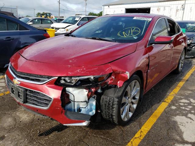 1G1ZH5SXXGF201184 - 2016 CHEVROLET MALIBU PRE RED photo 2