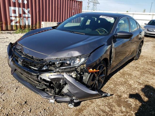2HGFC2F84KH606721 - 2019 HONDA CIVIC SPOR GRAY photo 2