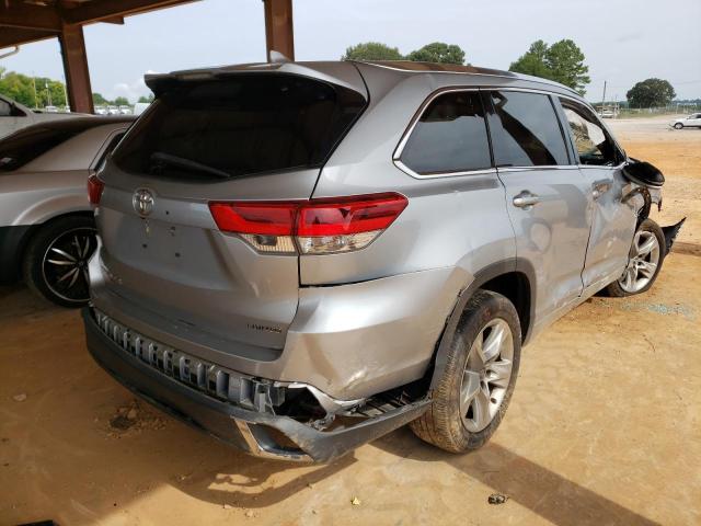 5TDYZRFH8HS212843 - 2017 TOYOTA HIGHLANDER SILVER photo 4