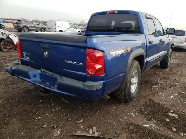 1D7CW7GP5AS217482 - 2010 DODGE DAKOTA TRX BLUE photo 4