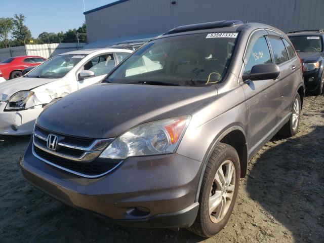 5J6RE3H74AL030219 - 2010 HONDA CR-V EXL BROWN photo 2