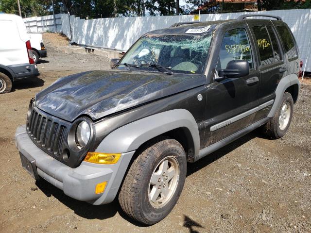 1J4GL48K36W134679 - 2006 JEEP LIBERTY SP GRAY photo 2