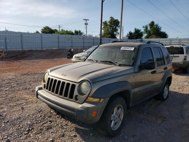 1J4GL48K35W528455 - 2005 JEEP LIBERTY SP TAN photo 2