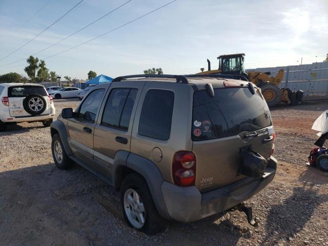 1J4GL48K35W528455 - 2005 JEEP LIBERTY SP TAN photo 3