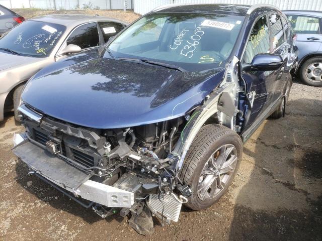 7FART6H9XME004668 - 2021 HONDA CR-V TOURI BLUE photo 2