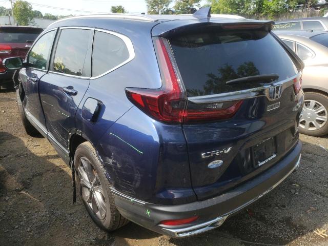 7FART6H9XME004668 - 2021 HONDA CR-V TOURI BLUE photo 3