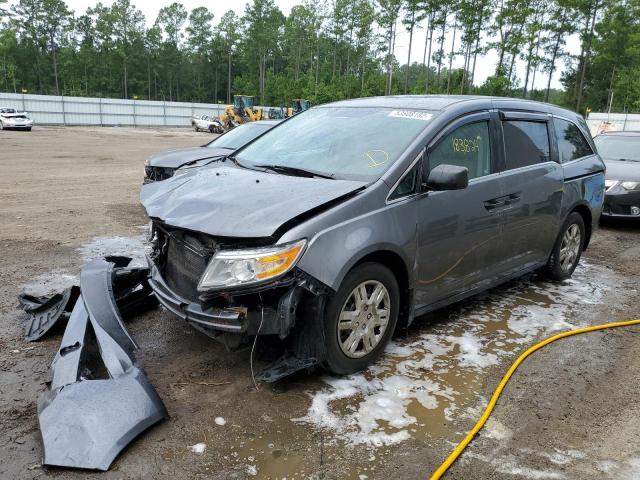 5FNRL5H22CB053659 - 2012 HONDA ODYSSEY LX GRAY photo 2