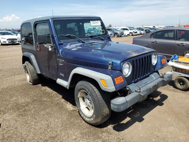 1J4FA49S0YP784499 - 2000 JEEP WRANGLER BLUE photo 1