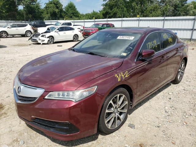 19UUB2F53FA001741 - 2015 ACURA TLX TECH BURGUNDY photo 2