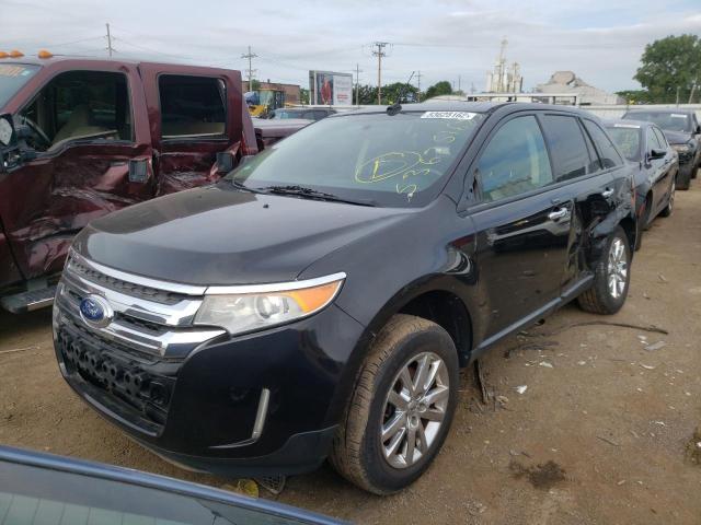 2FMDK4JCXBBA36013 - 2011 FORD EDGE SEL BLACK photo 2