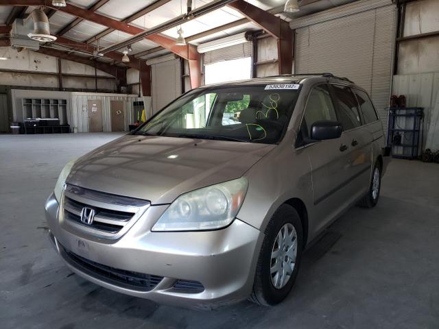 5FNRL38276B004367 - 2006 HONDA ODYSSEY LX TAN photo 2