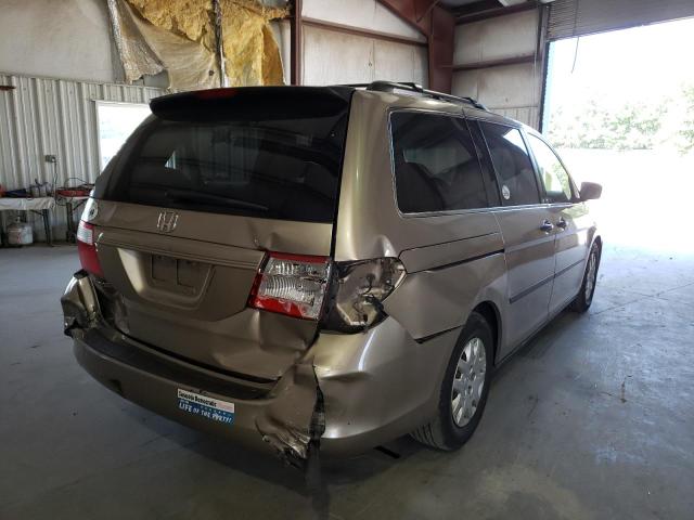 5FNRL38276B004367 - 2006 HONDA ODYSSEY LX TAN photo 4