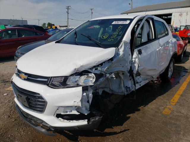 3GNCJKSB9LL274509 - 2020 CHEVROLET TRAX LS WHITE photo 2