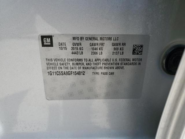 1G11C5SA8GF154812 - 2016 CHEVROLET MALIBU LIM 银色 照片 10