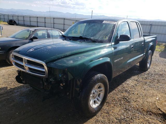 1B7GG2AN31S159858 - 2001 DODGE DAKOTA QUA GREEN photo 2