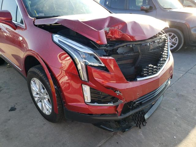 1GYKNAR47MZ234136 - 2021 CADILLAC XT5 LUXURY RED photo 9