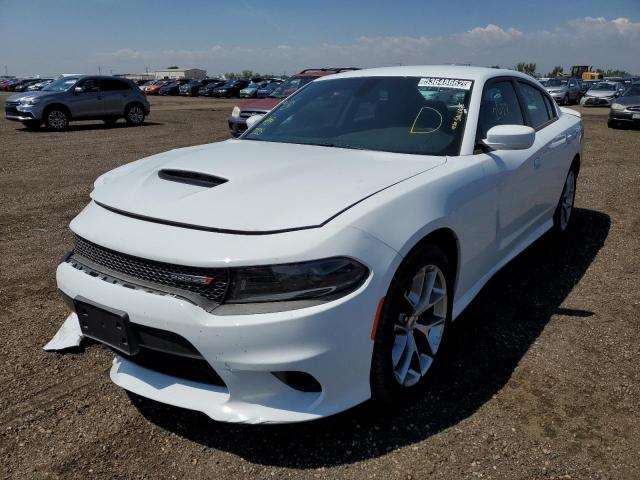 2C3CDXHG1NH160942 - 2022 DODGE CHARGER GT WHITE photo 2