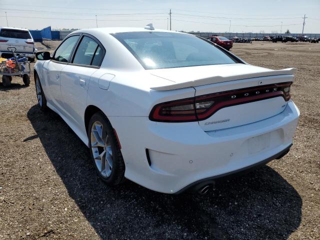 2C3CDXHG1NH160942 - 2022 DODGE CHARGER GT WHITE photo 3