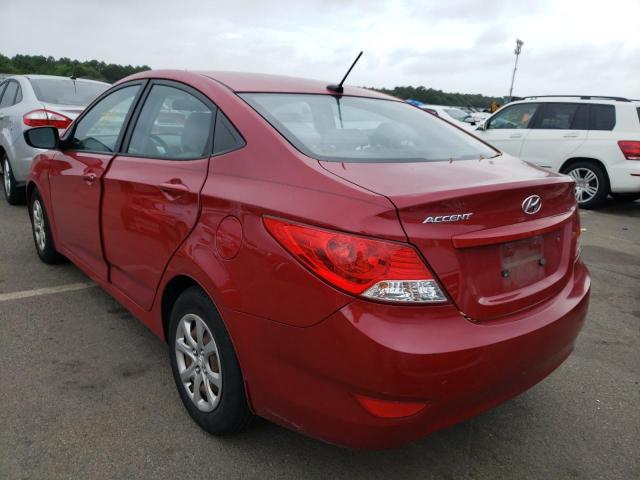 KMHCT4AEXDU516365 - 2013 HYUNDAI ACCENT RED photo 3