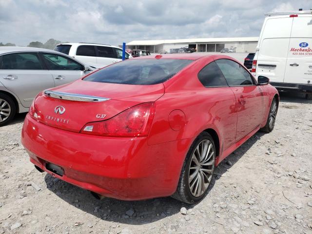 JN1CV6EKXCM422580 - 2012 INFINITI G37 BASE RED photo 4